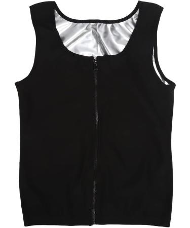 Waist Trainer Sweat Vest for Men Men Sauna Vest Shaper Gym Fitness Workout Neoprene Sweat Waist Trainer Zipper Tank Top Inner Silver L/XL - Buy Online on SooperMarket.com