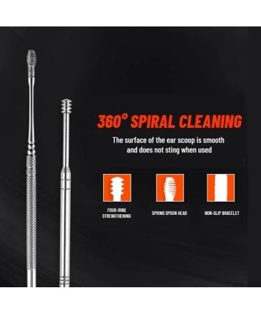 Portable Ear Cleaner Stainless Steel Ear Spoon Set Stainless Steel Ear Wax Remover Reusable Stainless Steel Ear Wax Remover Set Ear Wax Easily Removed Ideal for Personal and Home Use(NO.2) - Buy Online on SooperMarket.com
