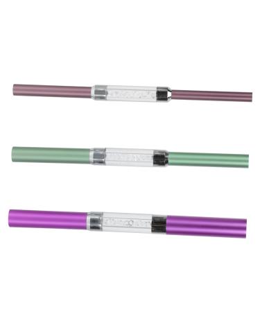 DOITOOL 3pcs Shaping Stick Nail Styling Tools Manicure Tools Gel Picker Tool Nail Extension Supply Nail Art Tool Nail Shaping Tube Manicure Extension Metal Shaping Rod Aluminum Accessories