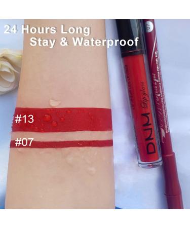 Matte Ruby Red Lip Liner and Lipstick Set | Waterproof 24H Matte Liquid Lipstick with Lip Liner | Long-Lasting Kit for Gorgeous Lips - Buy Online on SooperMarket.com