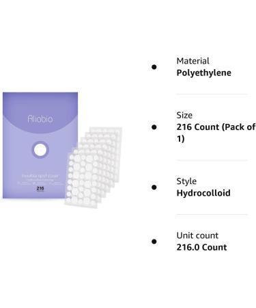 Aliobio Hydrocolloid Pimple Patches - 216 Invisible Acne Stickers - Purple (6 Sheets) - Buy Online on SooperMarket.com