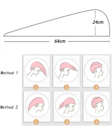 Anller 2 Pack 100% Cotton Hair Towel Wrap for Women - Red & Blue | Hair Drying Towel with Button | Dry Hair Hat Shower Head Towel - Buy Online on SooperMarket.com