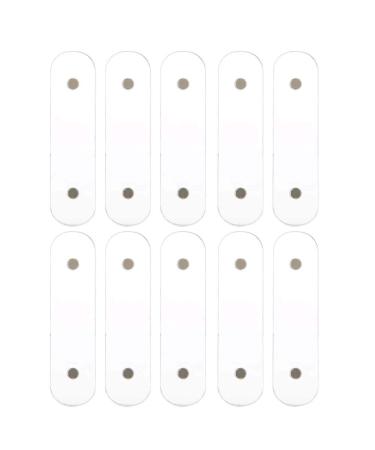 10PCs Transparent Nail Art Tips Display stand double-sided adhesive tape Nail Art Acrylic strip display manicure DIY nail accessories for home and salonuse (transparent)
