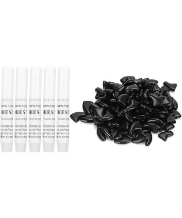 Tmishion Cat Nail Caps & Dog Paw Anti-Scratch Claw Protective Sleeves - 100 Soft Pet Nail Caps in Cool Black for Cats & Dogs - International Shipping Available - Buy Online on SooperMarket.com