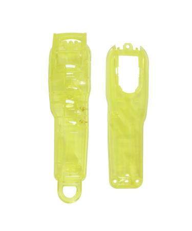 Brensty 1Set Light Yellow Hair Clipper Back Housing Cover Clear Front Lid for Hair Trimmer Tools Kit