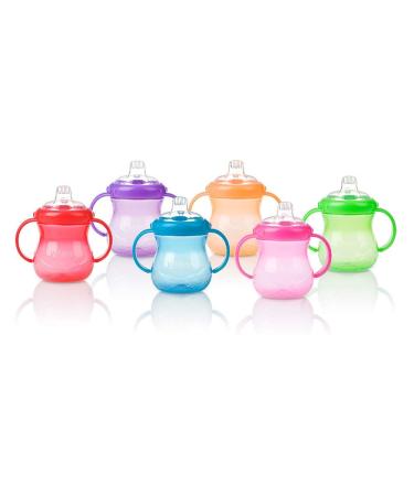 Nuby Plastic Two-Handle No-Spill Grip N' Sip Cup with Soft Spout  10 Ounce  Colors May Vary One Size (Pack of 1) Colors May Vary