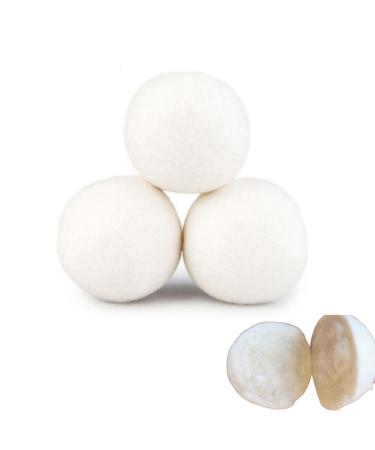 yruphome Wool Dryer Balls Tumble Dryer Balls - 4pcs Handmade Reusable Organic Wool Laundry Balls for Fabric Softening Reduce Drying Time Noise Static-Cling & Wrinkles with No Bad Odor (6cm:4pcs)