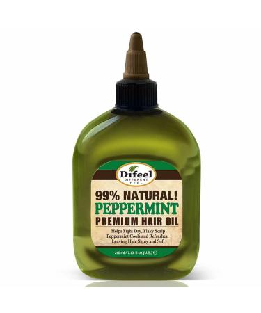 Difeel Premium Natural Hair Oil Peppermint Oil 7.1 Ounce (3-Pack)