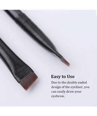 Dajidafu Eyeliner Professional Application Face Shaping Brow Brushes Double Ended Eyeshadow Making Eyelash Tools Eyebrow Brush Small Flat - Buy Online on SooperMarket.com