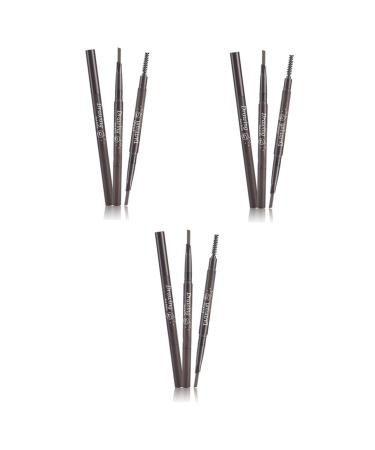 HAPINARY 3pcs 2 1 Eyebrow Pencil Waterproof Eyebrow Pencils Eyebrow Brush Waterproof Brow Pencil Stand Preamp