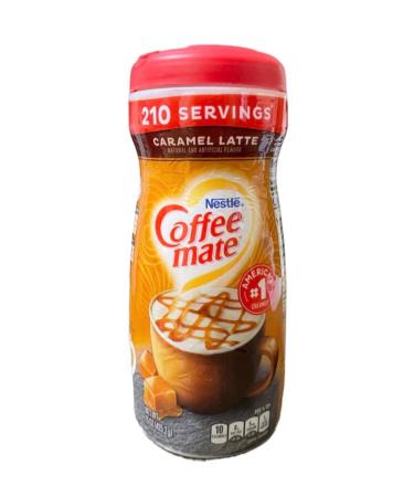 Coffee Mate Caramel Latte Powder Coffee Creamer Canisters 15 oz - Pack of 2 with Free Miras Trademark 2-in-1 Measuring Spoon - Buy Online on SooperMarket.com