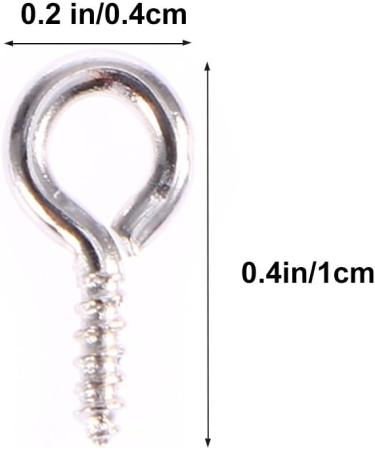 ROSENICE 500pcs Mini Screw Eye Pins for Jewelry Making and Crafting - Buy Online on SooperMarket.com