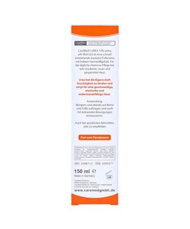 CareMed Urea 10 Extra Alkaline Foot Cream 150ml | Hydrating & Soothing Foot Care for All Skin Types | International Shipping Available - Buy Online on SooperMarket.com