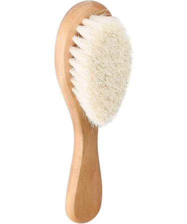 Organic Wooden Baby Hair Comb with Natural Goat Bristles - Gentle Head Massage and Grooming Handle | Ideal Baby Registry Gift - Buy Online on SooperMarket.com
