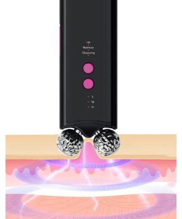GESS 3-in-1 Microcurrent Facial Device | Skin Scrubber & Face Spatula | 3D Facial Roller Massager | Handheld Skin Toning Device for Home Use - Shop Internationally - Buy Online on SooperMarket.com