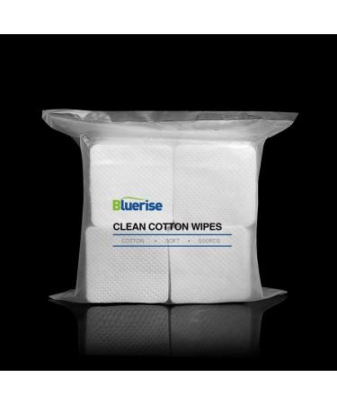 BLUERISE 500Pcs Nail Polish Remover Lint Free Wipes for Gel Nails & Eyelash Extensions - White - Buy Online on SooperMarket.com