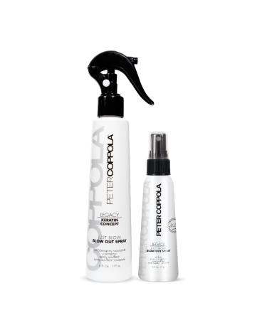 PETER COPPOLA Just Blow Blow Dry Spray 6 Oz And 2 Oz Travel Size Heat Protectant Spray For Hair Reduces Blow Dry Time Smoothes And Straightens All Hair Types - Conditions And Adds Shine