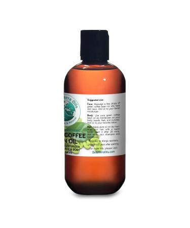 Organic Green Coffee Bean Oil 8 oz - Cold-Pressed, Unrefined, 100% Pure - Antioxidant-Rich Natural Moisturizer for Face and Body - Buy Online on SooperMarket.com