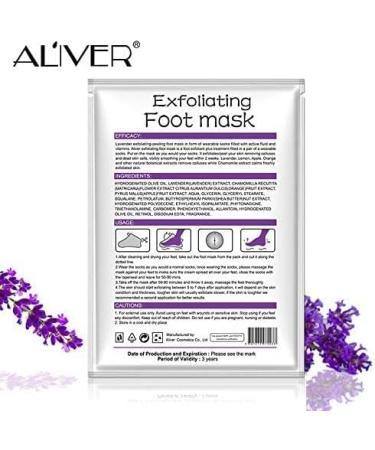 5-Pack Lavender Foot Mask - Peeling Dead Skin Remove Baby Soft Feet for Men & Women - Kallus Remover (40g) - Buy Online on SooperMarket.com