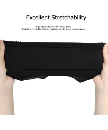 Multi-Function UV Protection Scarf for Men & Women - Clape Elastic Cooling Tube Neckerchief & Bandana | SMZ02 Black - Buy Online on SooperMarket.com