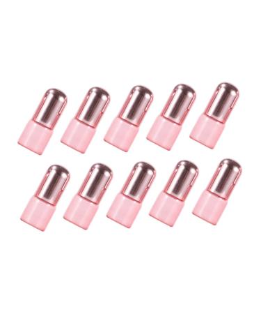 Mikinona 10 pieces of essential oil bottles empty rolling bottles glass roll bottles glass roll bottles for essential oils etheric oil roller refillable perfume bottles for oils 3.5x1.6cm ros gold