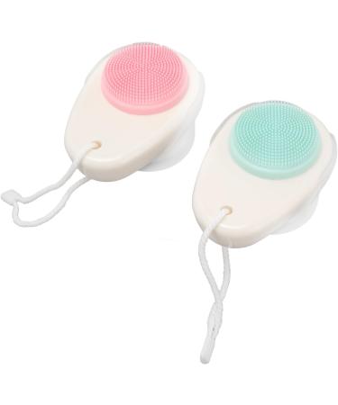 Soft Bristle Double Sided Face Brush Exfoliator and Cleanser Promotes Circulation with Lanyard with Ergonomic Handle - Buy Online on SooperMarket.com