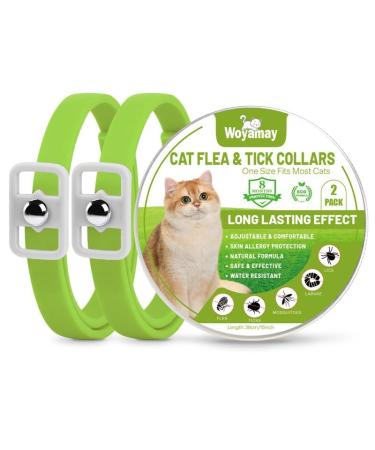Cat Repellent Treatment Adjustable Cat Repellent Collars Natural Protection Repellent Collar for Cats Water Resistant Repellent Collar for Cats Small-Medium-Large Green 2pack