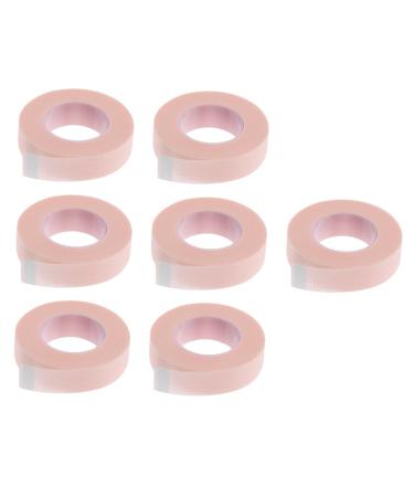 Ipetboom Adhesive Fabric Lash Tape 7 Rolls Lash Tape Non-woven Fabric Eyes Non-woven Tape Eyelash Extension Tapes 5.1x1.2cm Pink