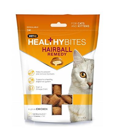 Healthy Bites Hairball Remedy 3x65g Packets Total 195g - For Cats & Kttens Helps to Prevent and Remove Hairballs