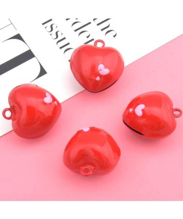 Kisangel 6Pcs Red Cat Collar Bell Heart Shaped Jewelry Charms - Pet Training Pendant for Cat & Dog Necklace - DIY Keyring Pendant - Buy Online on SooperMarket.com