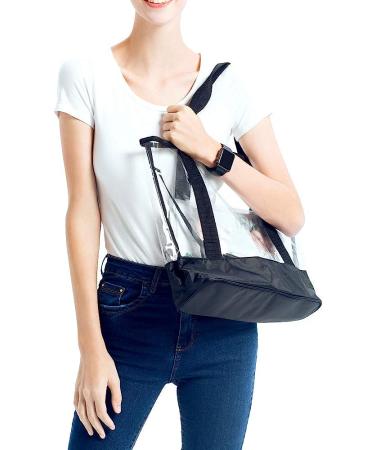 BORMELUN Clear Tote Bag for Women - Large Transparent Handbag in Black - Buy Online on SooperMarket.com
