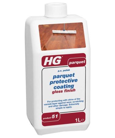HG Parquet and Hardwood Floor Gloss Finish Protective Coating 1L - Protects Against Wear and Tear Scratches and Other Damages - Gives Shine