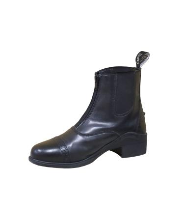 One Stop Equine Shop BasEQ Ricki Women's Zip-Up Equestrian Riding Paddock Boots Black 11