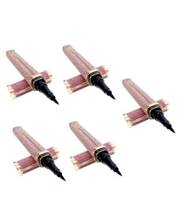 Healeved 5pcs Eyeliner Liquid Liner Black Eye Liner Pencils Eyelash Glue Pen Eye Makeup Pink Skinned
