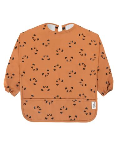 Yum Yum's Baby Bibs Silicone Bibs for Babies Baby Weaning Bib| Waterproof Bibs Long Sleeve Weaning Bib Baby Feeding Bibs Coverall Bibs for Baby Baby Bibs 6-12 Months Toddler Apron Panda Paws