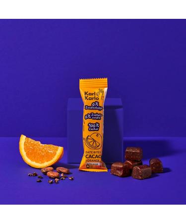 Karl Karlo Fruchttriegel Orange - Vegan Snack 6x35g | Gluten-Free No Additives | Nutri Score A | Dried Cranberries & Acerola - Buy Online on SooperMarket.com