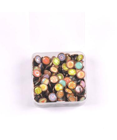 150pcs Cartoon Pattern Round Retro Metal Paper Fasteners Brads for Scrapbooking Crafting DIY and Clothing Decoration and Handmade Course