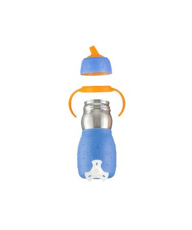 Kid Basix Safe Sippy Stainless Steel Cup - Round Spout, BPA Free, 11 oz - Blue | Dishwasher Safe for Babies/Toddlers on-the-go - Buy Online on SooperMarket.com