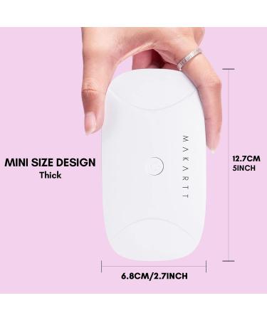 Makartt 8W LED Mini Nail Lamp | UV Nail Dryer with Timer and USB | Gel Nail Polish Light for Travel | White - Buy Online on SooperMarket.com