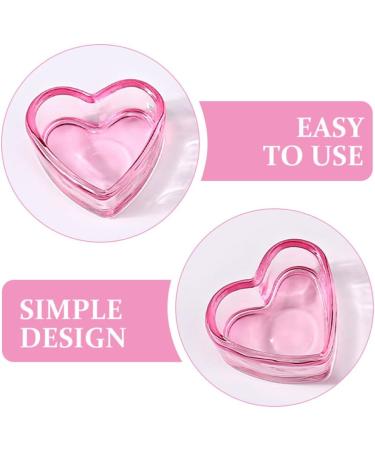 minkissy Nail Dappen Cup Heart Shape Dappen Dish Cups Acrylic Nail Dish Bowl Monomer Dish Glass Decorative Nail Brush Cup Manicure Tool Supply Pink - Buy Online on SooperMarket.com