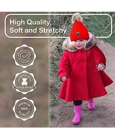 RED CUB Toddler & Baby Winter Bobble Hat Beanie with Pom Pom | Soft Thick Knit | Girls Boys Acrylic Kids Beanies | 12-36 Months Berry Red - Buy Online on SooperMarket.com