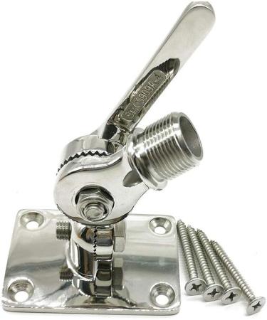 Marine VHF Antenna Mounts  Ratchet Mount Heavy Duty Marine VHF Antenna 316 Stainless Steel Boat Adjustable Base - Buy Online on SooperMarket.com