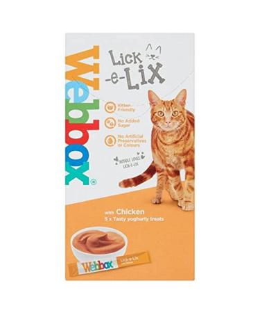Webbox 5 Lick-E-Lix Chicken Cat Treats 15g Single