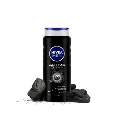NIVEA MEN Active Clean Shower Gel 500ml - Hair, Face & Body Wash - Buy Online on SooperMarket.com