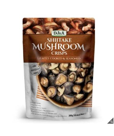 DJ&A Shiitake Mushroom Crisps | All Natural Ingredients | Delicious Taste | Suitable for Vegans | No Artificial Colours | 300g