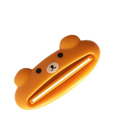 U-K Toothpaste squeezer squeegee tool tube squeezertoothpaste Facial cleanser Hand cream Applied to condiments Plastic animal design savings no waste 1 piece entered bear brown Durable and Practical