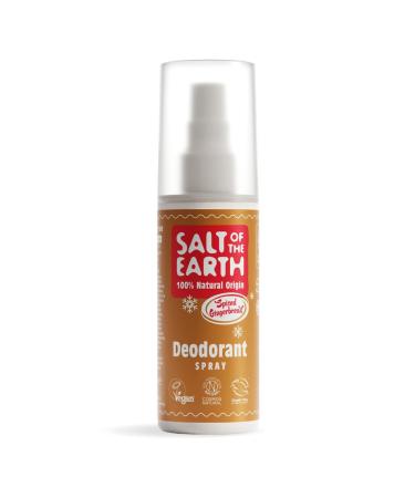 Salt of the Earth Refillable Natural Deodorant Spray 100% Natural Origin Ingredients - Vegan Long Lasting Protection Suitable For Women Men & Kids - 100ml (Spiced Gingerbread) Spiced Gingerbread 100 ml (Pack of 1)