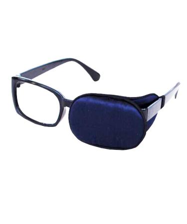 Kid/Adult Visual Acuity Recovery Silk Eye Mask Training Amblyopia Strabismus Corrected Lazy Eye Patches for Glasses(Navy)