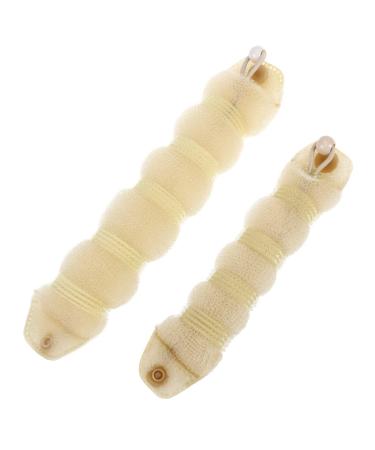 KALLORY Womens Hair Clips Hair Bun Maker French Hair Fold Wrap Snap 2pcs Hair Styling Styler Ring Former Shaper Doughnut Donut Chignon Hair Curler Accessories Beige Hair Donut