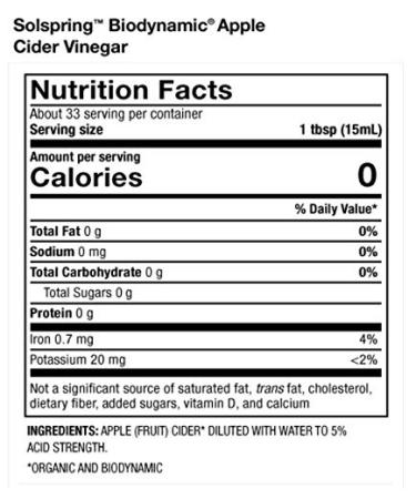 Dr. Mercola Solspring Biodynamic Organic Apple Cider Vinegar 2 Bottles - 16.90 fl oz - Non GMO, Gluten Free, Soy Free, USDA Organic - Demeter Certified - Buy Online on SooperMarket.com